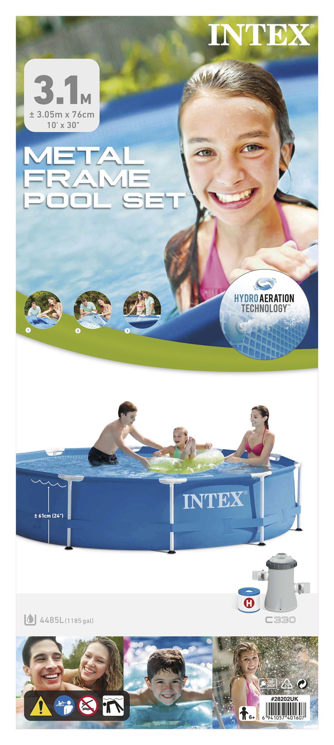 10ft x 30in Metal Frame Pool Set