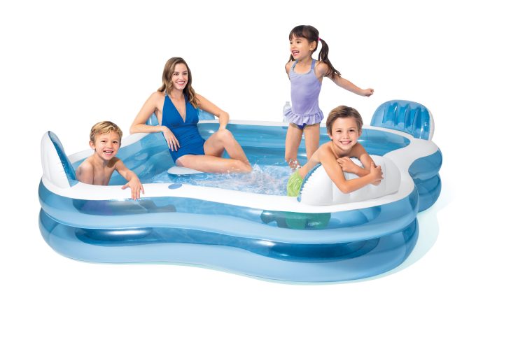 Intex 90 x 90in Swim Centre Family Lounge Pool - Image 4